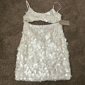 White/ Ivory Sequin mini dress